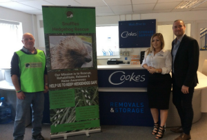 Snuffles Hedgehog Rescue and Cookes Storage helping charity