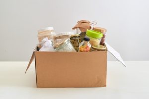 Donation box of clutter for charity